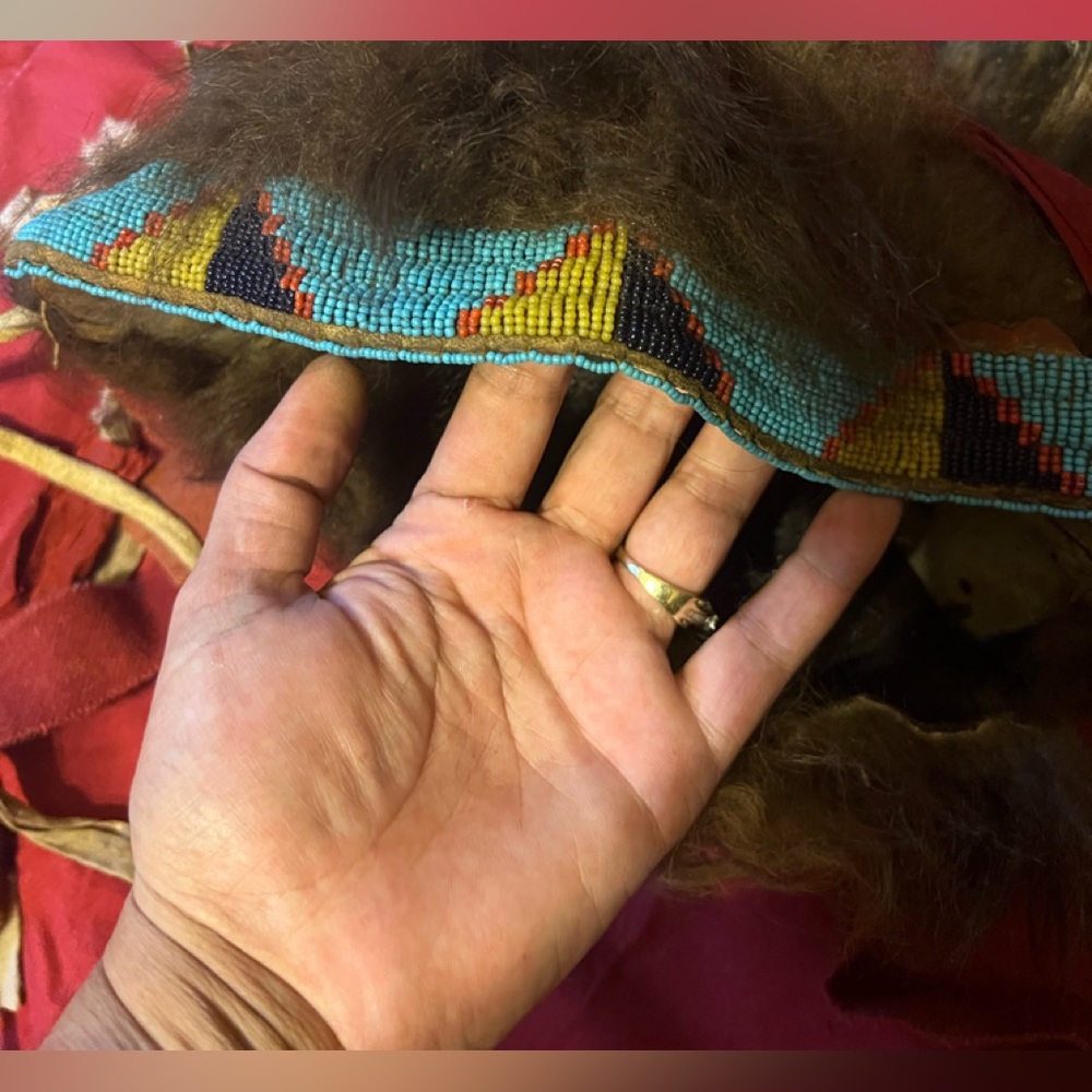 Mid 20 th century tribal dance or ceremonial dance headdress.